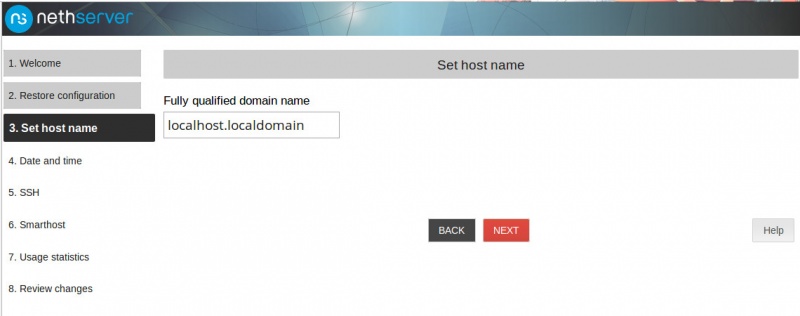 Figure 3: Setting your FDQN.